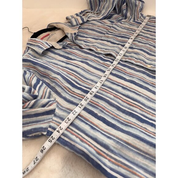 Tommy Bahama Men's Size XL Striped 100% Linen Button-Up Shirt - Picture 4 of 9